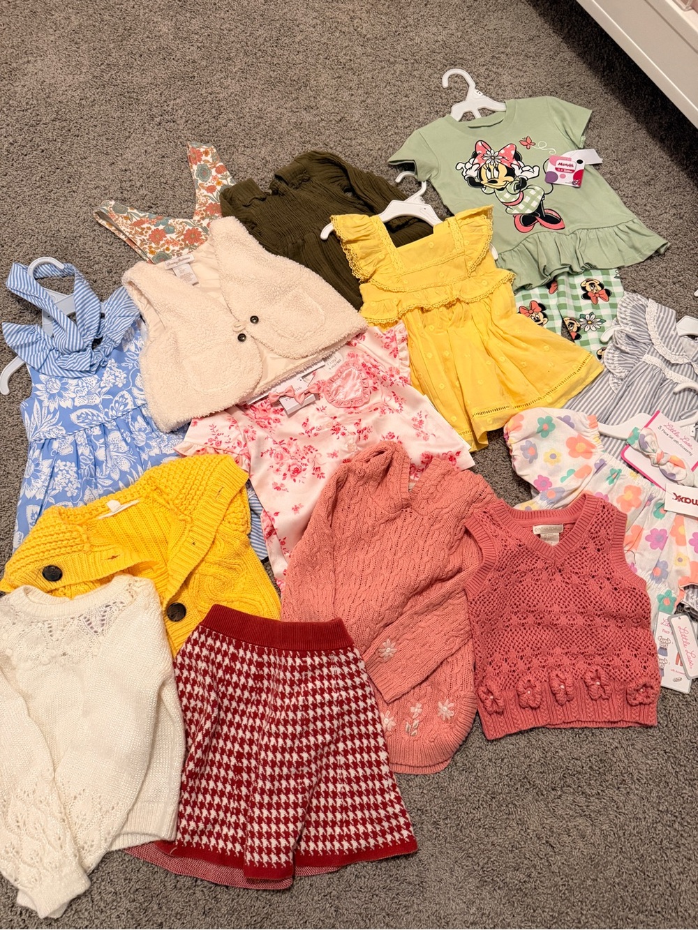 LOT little girls clothes! 12months to 4T all brand new or worn a few times